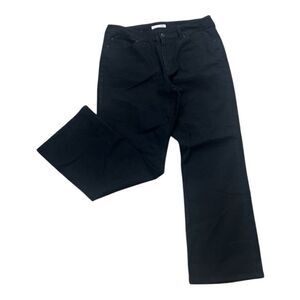 Chicos Platinum Denim Womens High Rise Straight Black Jeans Size 3 Reg 36x30.5